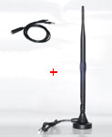 Sierra Wireless AirCard 802S 803S 4G LTE Tri-Fi Mobile Hotspot external magnetic antenna & antenna adapter cable 5db