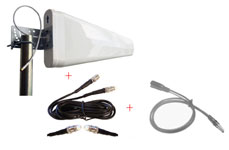 Sierra Wireless AirCard 754s AT&T Mobile Hotspot Elevate 4G Wide Band External Log Periodic yagi antenna highest gain